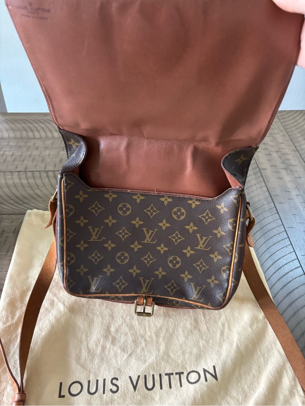 Louis Vuitton Monogram Messenger Bag in Brown and Tan - Picture 3 of 8